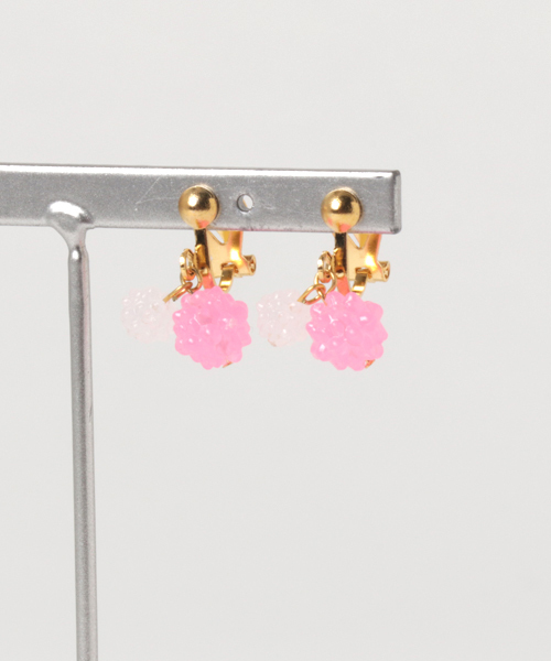 カヤ(カヤ)の「【カヤ】金平糖ふたつぶイヤリング(イヤリング・レディース・ピンク/グリーン/イエロー/オレンジ/パープル/ブルー・FREE)」の7枚目の写真