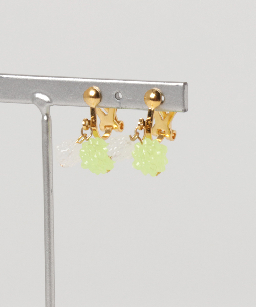 カヤ(カヤ)の「【カヤ】金平糖ふたつぶイヤリング(イヤリング・レディース・ピンク/グリーン/イエロー/オレンジ/パープル/ブルー・FREE)」の10枚目の写真