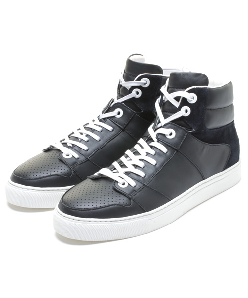 BEAUTY&YOUTH UNITED ARROWS(ビューティーアンドユースユナイテッドアローズ)の「BY LEATHER HI-CUT SNK(スニーカー・メンズ・ホワイト/ネイビー・41/42/43)」の1枚目の写真