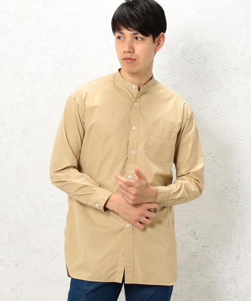 green label relaxing（グリーンレーベルリラクシング）の「SC TYPEWRITER BIG/BAND/C シャツ◆（シャツ/ブラウス・メンズ・ホワイト/ベージュ/ネイビー・LARGE/SMALL/MEDIUM）」の2枚目の写真