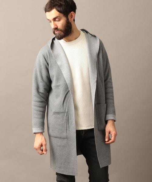 UNITED ARROWS ウールダブルフェイスフード付きロングコート