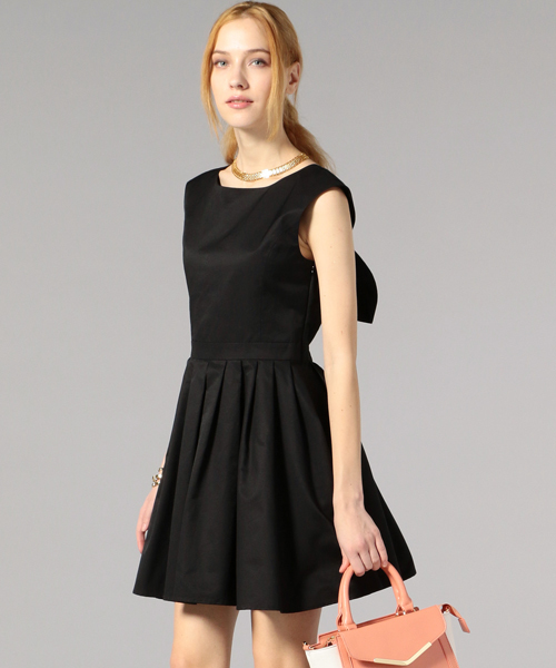 GUILD PRIME(ギルドプライム)の「【GUILD PRIME】WOMENS リボンウィングドレス(ワンピース・レディース・ブラック・36/34)」の1枚目の写真