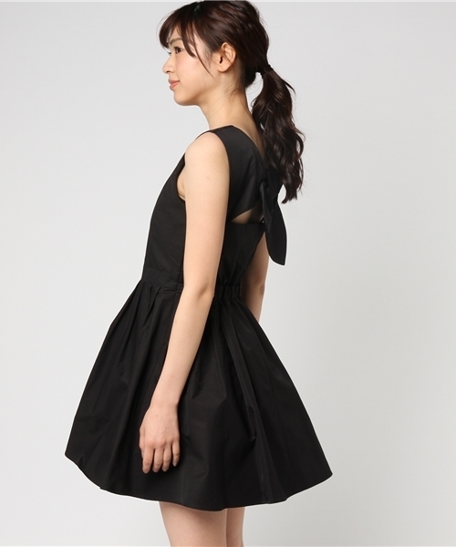 GUILD PRIME(ギルドプライム)の「【GUILD PRIME】WOMENS リボンウィングドレス(ワンピース・レディース・ブラック・36/34)」の6枚目の写真