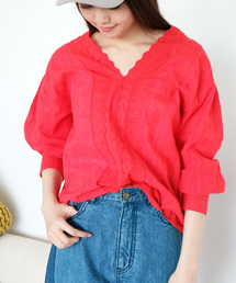 N.（N. Natural Beauty Basic） | ◆スカラップコットンレースブラウス(シャツ/ブラウス)