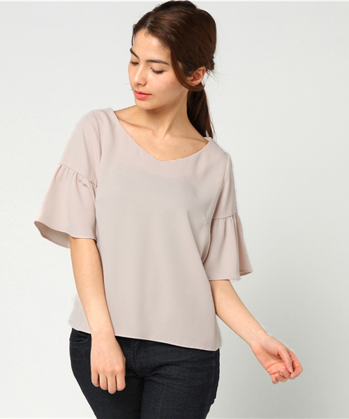 PROPORTION BODY DRESSING（プロポーションボディドレッシング）の「ベルスリーブブラウス（シャツ/ブラウス・レディース・ホワイト系その他/ピンク/ブラック・3/2）」の3枚目の写真