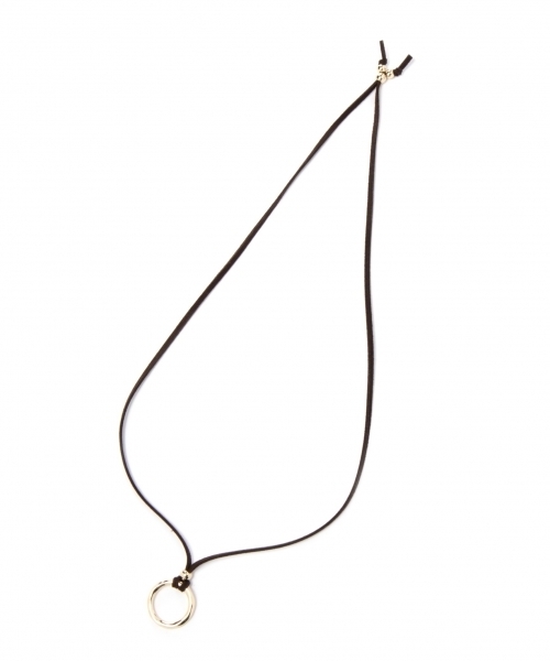 GLOBAL WORK（グローバルワーク）の「フェイクレザーコードネックレス/759059（ネックレス・メンズ・ダークブラウン/グリーン/オレンジ/ブラック/イエロー・FREE）」の3枚目の写真