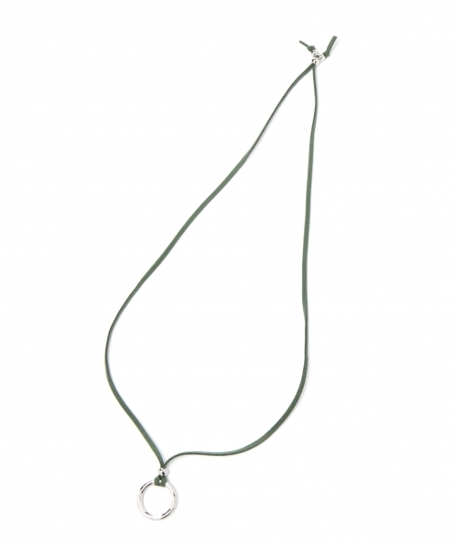 GLOBAL WORK（グローバルワーク）の「フェイクレザーコードネックレス/759059（ネックレス・メンズ・ダークブラウン/グリーン/オレンジ/ブラック/イエロー・FREE）」の4枚目の写真