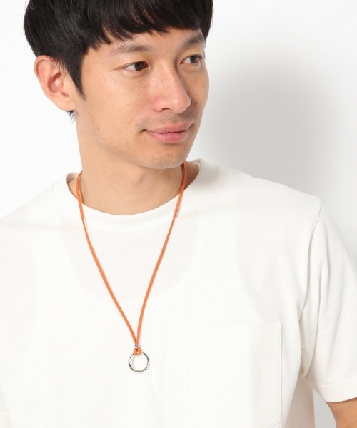 GLOBAL WORK（グローバルワーク）の「フェイクレザーコードネックレス/759059（ネックレス・メンズ・ダークブラウン/グリーン/オレンジ/ブラック/イエロー・FREE）」の12枚目の写真