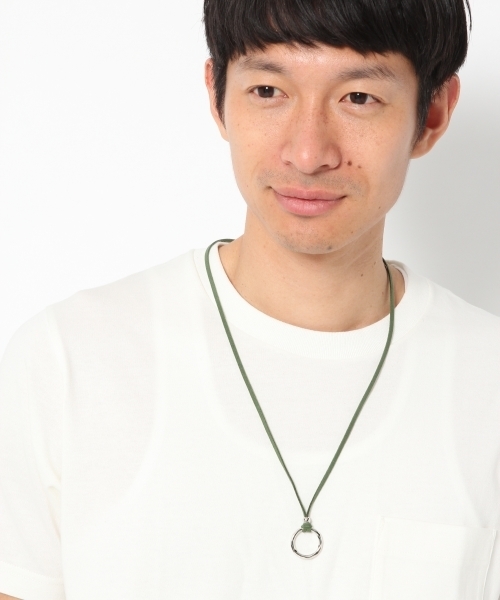 GLOBAL WORK（グローバルワーク）の「フェイクレザーコードネックレス/759059（ネックレス・メンズ・ダークブラウン/グリーン/オレンジ/ブラック/イエロー・FREE）」の11枚目の写真