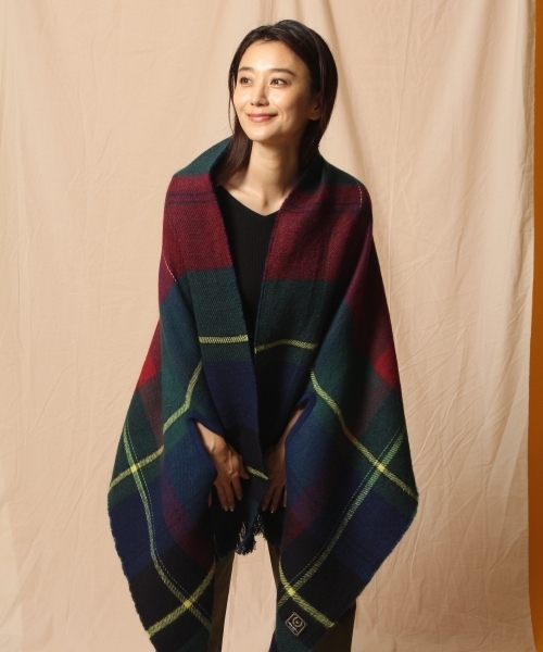 niko and...（ニコアンド）の「オリジナル2WAYリバーシブルチェックストール【niko and ...】（ストール/ショール・レディース・ネイビー/グレー/オフホワイト/ピンク/グリーン/マルチ/ダークブルー・0）」の7枚目の写真
