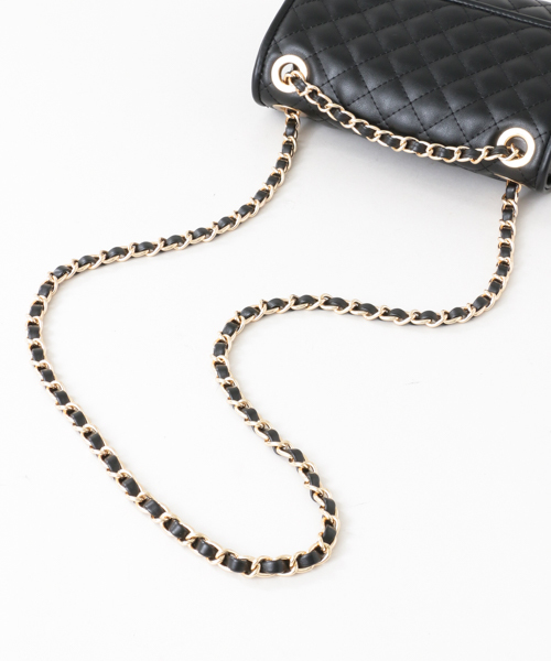 URBAN RESEARCH（アーバンリサーチ）の「キルティングチェーンショルダーバッグ（ショルダーバッグ・レディース・ブラック/キャメル・FREE）」の8枚目の写真