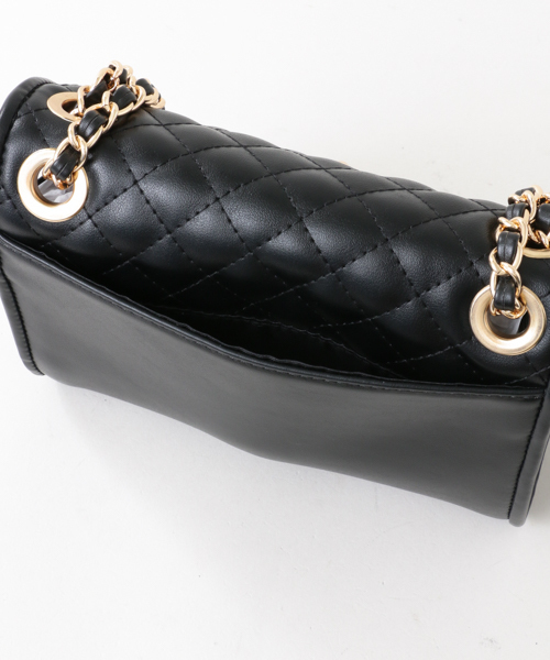 URBAN RESEARCH（アーバンリサーチ）の「キルティングチェーンショルダーバッグ（ショルダーバッグ・レディース・ブラック/キャメル・FREE）」の9枚目の写真