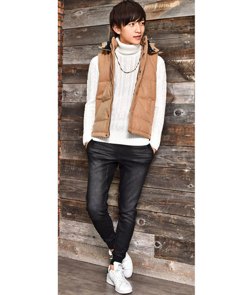 MinoriTY(マイノリティ)の「カットデニム裏起毛ジョガーパンツ スウェットパンツ 裏ボア あったか 防寒 【セットアップ対象アイテムあり:26225184】(その他パンツ・メンズ・ブラック/グレー/インディゴブルー/ブルー・M/L/XL/S)」の12枚目の写真