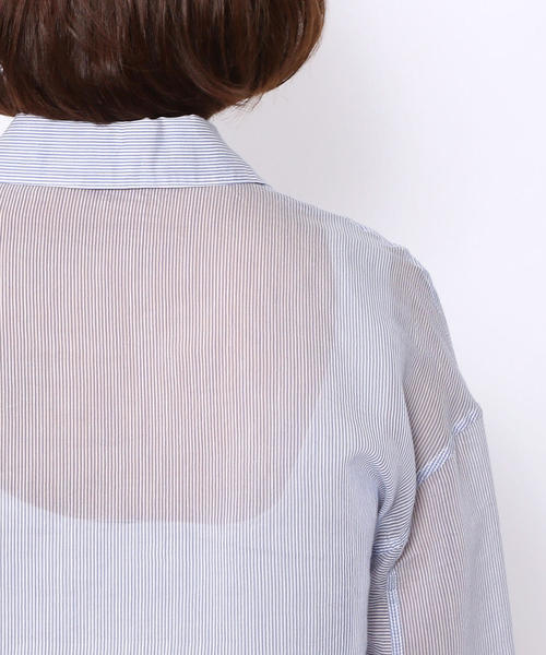 美品★ギャルリーヴィー コットンシルクオーガンジー シャツプルオーバー GALERIE VIE（ギャルリー ヴィー）の「コットンシルク