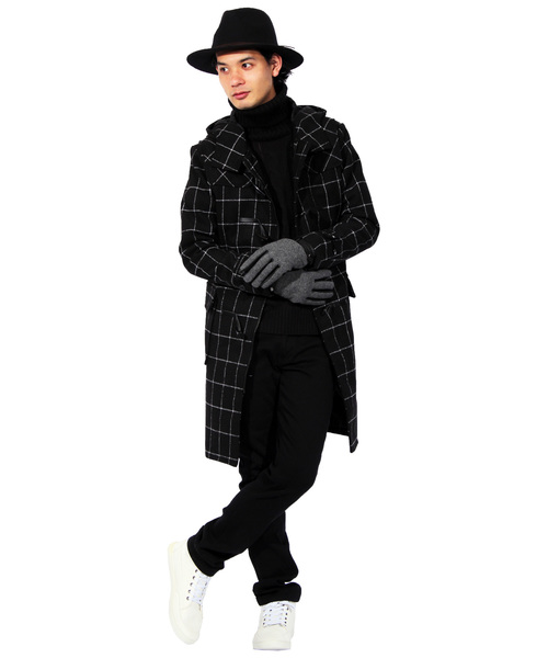 8(eight)(エイト)の「ツイード PUレザー 手袋 グローブ スマホ対応(手袋・メンズ・ブラック/ネイビー/グレー・FREE)」の8枚目の写真