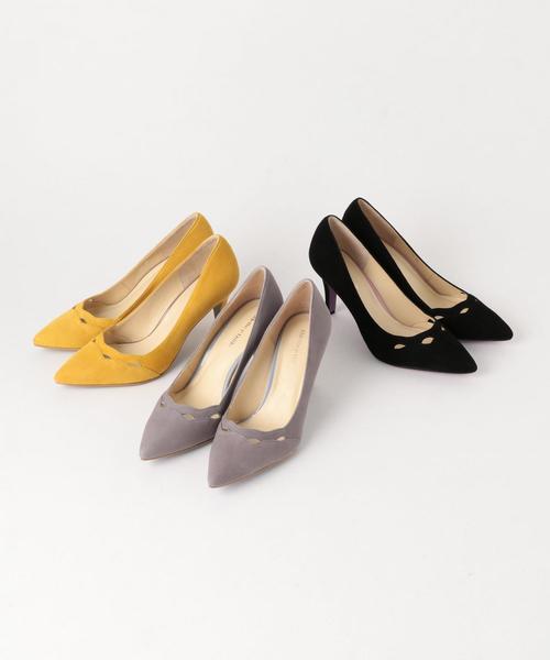 ODETTE E ODILE（オデットエオディール）の「OFD スカラップカットアウト パンプス75↓↑（パンプス・レディース・ライトグレー/ネイビー/イエロー/ブラック・21.5㎝/22.5cm/22cm/23.5cm/23cm/24.5cm/24cm/25cm）」の10枚目の写真