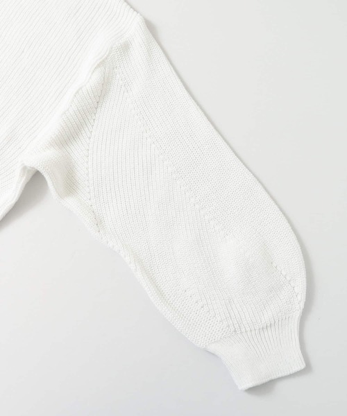 URBAN RESEARCH DOORS（アーバンリサーチドアーズ）の「DOORS import　変形畦プルオーバー∴（ニット/セーター・レディース・ホワイト/ネイビー・ONE）」の4枚目の写真