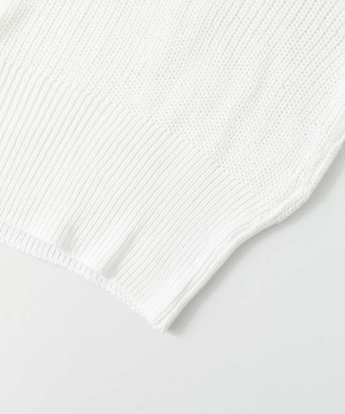 URBAN RESEARCH DOORS（アーバンリサーチドアーズ）の「DOORS import　変形畦プルオーバー∴（ニット/セーター・レディース・ホワイト/ネイビー・ONE）」の5枚目の写真