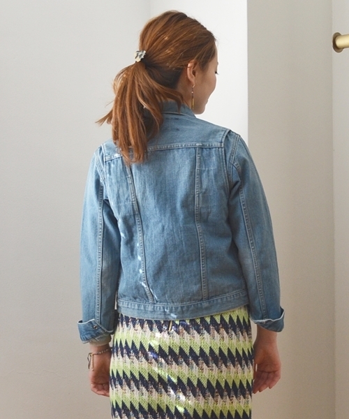 SHIPS for women(シップスフォーウィメン)の「WRANGLER:Gジャン◇(デニムジャケット・レディース・ブルー・SMALL/MEDIUM)」の4枚目の写真