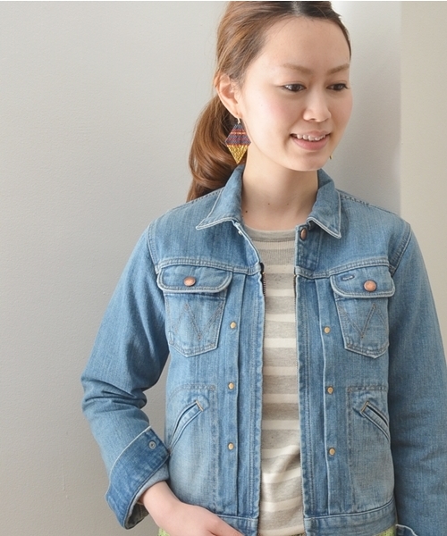 SHIPS for women(シップスフォーウィメン)の「WRANGLER:Gジャン◇(デニムジャケット・レディース・ブルー・SMALL/MEDIUM)」の5枚目の写真