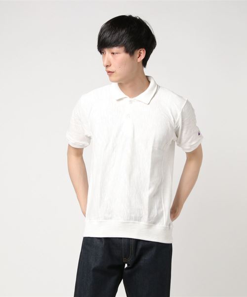 Champion(チャンピオン)の「【Champion/チャンピオン】メンズ リバースウィーブポロシャツ リバースウィーブ プレミアムジャージー(ポロシャツ・メンズ・ダークネイビー/グレー/ホワイト/ダークブラック・MEDIUM/X-LARGE/LARGE)」の2枚目の写真