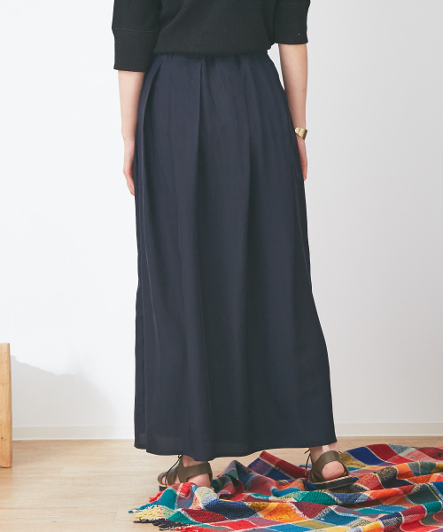 Abahouse Devinette（ドゥヴィネット）の「ウォッシャブルシルクプリーツスカート（スカート・レディース・ネイビー/キャメル・FREE）」の7枚目の写真