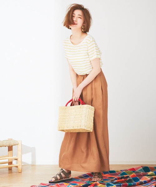 Abahouse Devinette（ドゥヴィネット）の「ウォッシャブルシルクプリーツスカート（スカート・レディース・ネイビー/キャメル・FREE）」の8枚目の写真