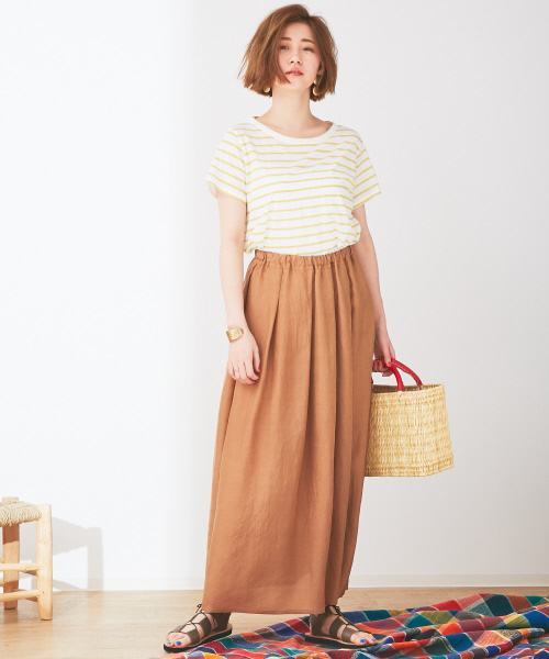 Abahouse Devinette（ドゥヴィネット）の「ウォッシャブルシルクプリーツスカート（スカート・レディース・ネイビー/キャメル・FREE）」の18枚目の写真