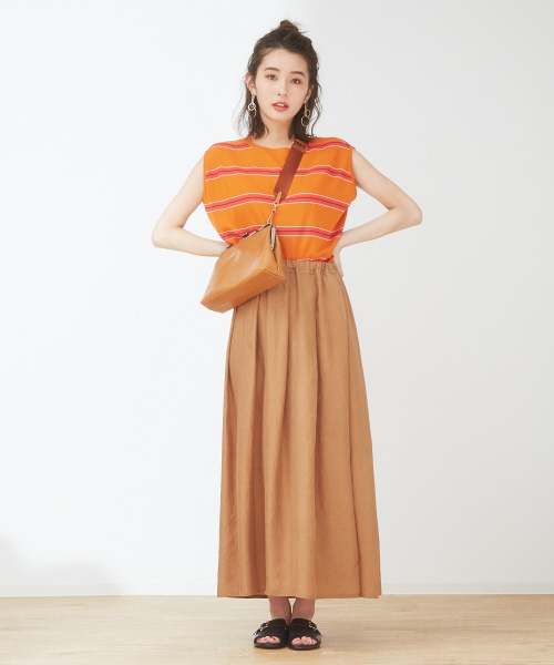 Abahouse Devinette（ドゥヴィネット）の「ウォッシャブルシルクプリーツスカート（スカート・レディース・ネイビー/キャメル・FREE）」の10枚目の写真