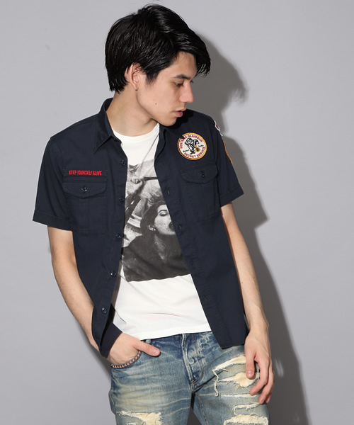 HYSTERIC GLAMOUR（ヒステリックグラマー）の「ワッペン付オックス半袖 