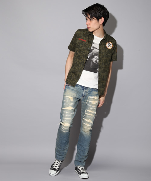 HYSTERIC GLAMOUR（ヒステリックグラマー）の「ワッペン付オックス半袖 