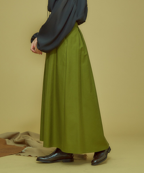 Abahouse Devinette（ドゥヴィネット）の「タックフレアースカート（スカート・レディース・ホワイト/カーキ/ブラック・36/38）」の5枚目の写真