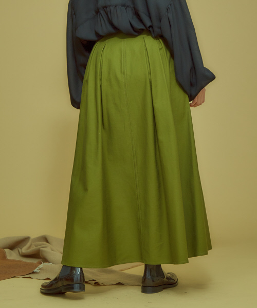 Abahouse Devinette（ドゥヴィネット）の「タックフレアースカート（スカート・レディース・ホワイト/カーキ/ブラック・36/38）」の6枚目の写真