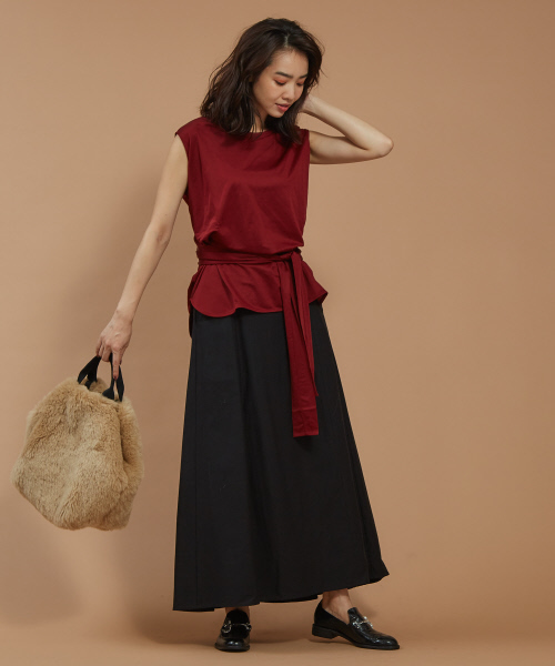 Abahouse Devinette（ドゥヴィネット）の「タックフレアースカート（スカート・レディース・ホワイト/カーキ/ブラック・36/38）」の21枚目の写真