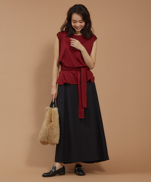 Abahouse Devinette（ドゥヴィネット）の「タックフレアースカート（スカート・レディース・ホワイト/カーキ/ブラック・36/38）」の22枚目の写真