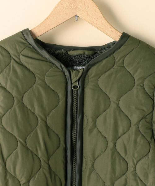 coen（コーエン）の「【coen キッズ / ジュニア】2WAYキルティングジャケット/ブルゾン/コート(100～150cm)（ミリタリージャケット・キッズ・オリーブ/ネイビー/ピンク・110/100/140/120/150/130）」の12枚目の写真