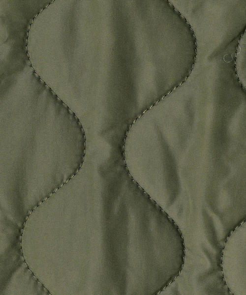 coen（コーエン）の「【coen キッズ / ジュニア】2WAYキルティングジャケット/ブルゾン/コート(100～150cm)（ミリタリージャケット・キッズ・オリーブ/ネイビー/ピンク・110/100/140/120/150/130）」の9枚目の写真