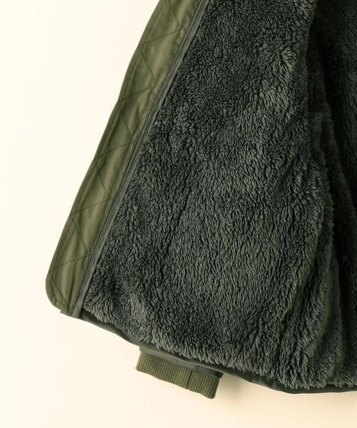 coen（コーエン）の「【coen キッズ / ジュニア】2WAYキルティングジャケット/ブルゾン/コート(100～150cm)（ミリタリージャケット・キッズ・オリーブ/ネイビー/ピンク・110/100/140/120/150/130）」の8枚目の写真