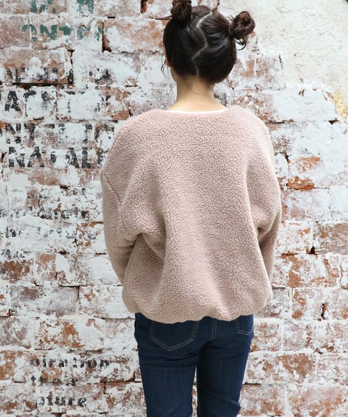 OLIVE des OLIVE（オリーブデオリーブ）の「リバーシブル ボアブルゾン（ブルゾン・レディース・オフホワイト/ピンク/グレー系その他・FREE）」の20枚目の写真