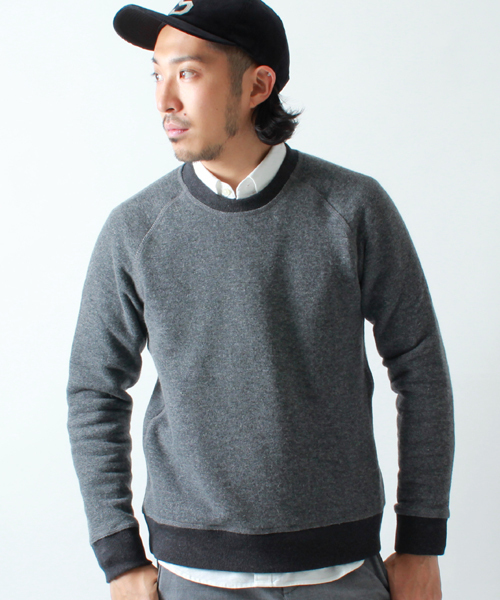 BEAMS(ビームス)の「□BEAMS / 4ブレンド スウェットクルー(スウェット・メンズ・ライトグレー/ブラック系その他・SMALL/MEDIUM/LARGE)」の1枚目の写真