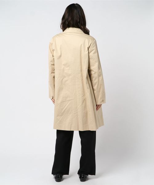 sabstreet my standard(サブストリートマイスタンダード)の「『Bleu tango(ブルータンゴ)』ステンカラースプリングコート【大きいサイズ対応】【9号(M)~19号(5L)】(ステンカラーコート・レディース・ベージュ/ネイビー/ブルー・19号/15号/9号)」の5枚目の写真