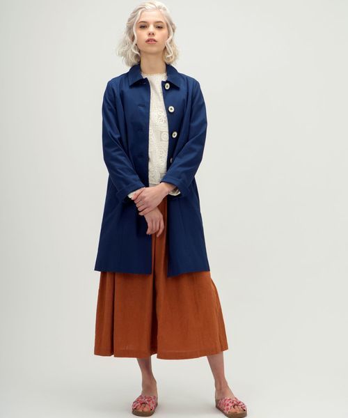 sabstreet my standard(サブストリートマイスタンダード)の「『Bleu tango(ブルータンゴ)』ステンカラースプリングコート【大きいサイズ対応】【9号(M)~19号(5L)】(ステンカラーコート・レディース・ベージュ/ネイビー/ブルー・19号/15号/9号)」の7枚目の写真