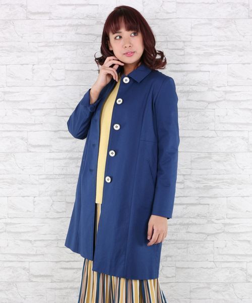 sabstreet my standard(サブストリートマイスタンダード)の「『Bleu tango(ブルータンゴ)』ステンカラースプリングコート【大きいサイズ対応】【9号(M)~19号(5L)】(ステンカラーコート・レディース・ベージュ/ネイビー/ブルー・19号/15号/9号)」の9枚目の写真