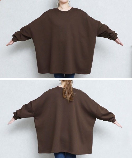 reca（レカ）の「冬の強い味方！着るだけで大人可愛い！ビッグシルエット裏起毛スウェット（スウェット・レディース・アイボリー/ブラック/グレー/ベージュ/パープル/キャメル/モカ/ブラウン/グレー系その他/マスタード/ブラウン系その他/ローズ・FREE）」の21枚目の写真