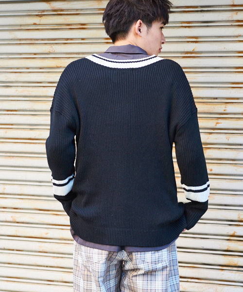 kutir（クティール）の「【ルーズシルエット】 チルデンニット プルオーバー S/S（ニット/セーター・メンズ・ホワイト/ブラック/ベージュ/ブラック系その他・MEDIUM/LARGE）」の16枚目の写真