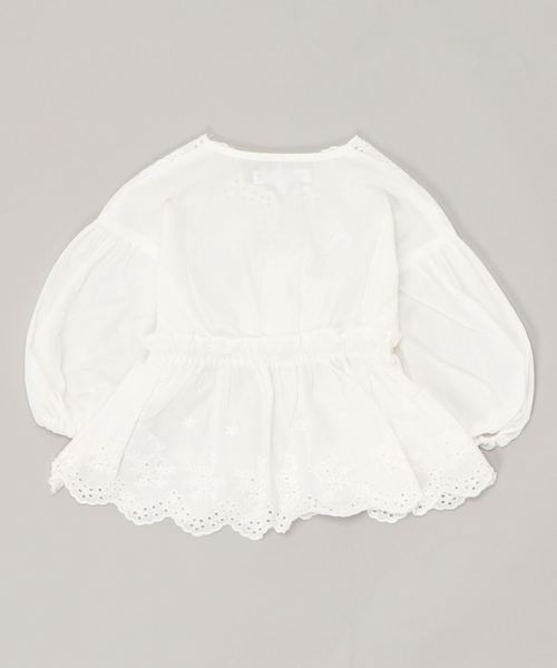 GLOBAL WORK（グローバルワーク）の「【キッズ】ウエストキリカエレースブラウス/821375（シャツ/ブラウス・キッズ・ホワイト/ブラック/パープル系その他2・SMALL/MEDIUM/LARGE/X-LARGE/XX-LARGE）」の4枚目の写真