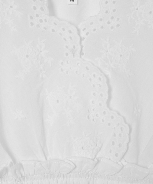 GLOBAL WORK（グローバルワーク）の「【キッズ】ウエストキリカエレースブラウス/821375（シャツ/ブラウス・キッズ・ホワイト/ブラック/パープル系その他2・SMALL/MEDIUM/LARGE/X-LARGE/XX-LARGE）」の7枚目の写真