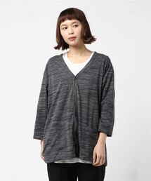 【Bl】7分袖Tシャツ Vネックカーディガン アンサンブル