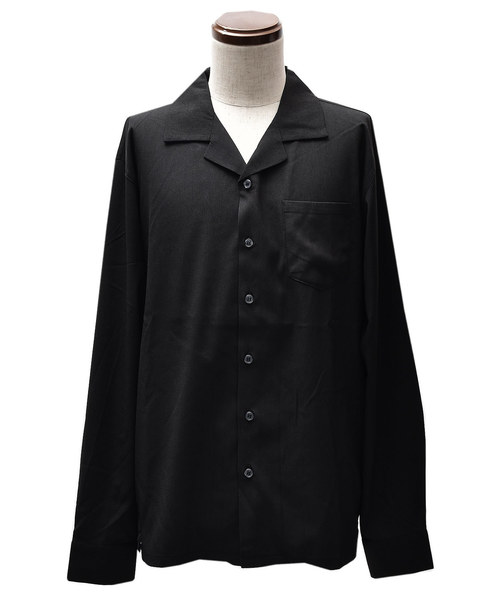 JOKER(ジョーカー)の「オープンカラー 長袖シャツ 無地(シャツ/ブラウス・メンズ・ブラック/グレー/マスタード/ネイビー/サックスブルー/ベージュ/カーキ/テラコッタ・M/L/XL)」の19枚目の写真