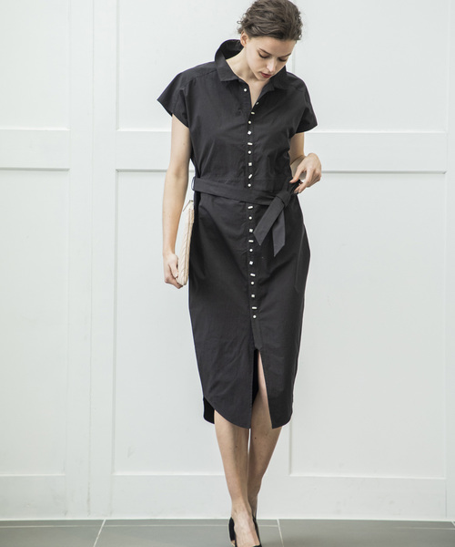 Emma Taylor(エマテイラー)の「シェルボタンシャツドレス(シャツワンピース・レディース・オフホワイト・FREE)」の6枚目の写真